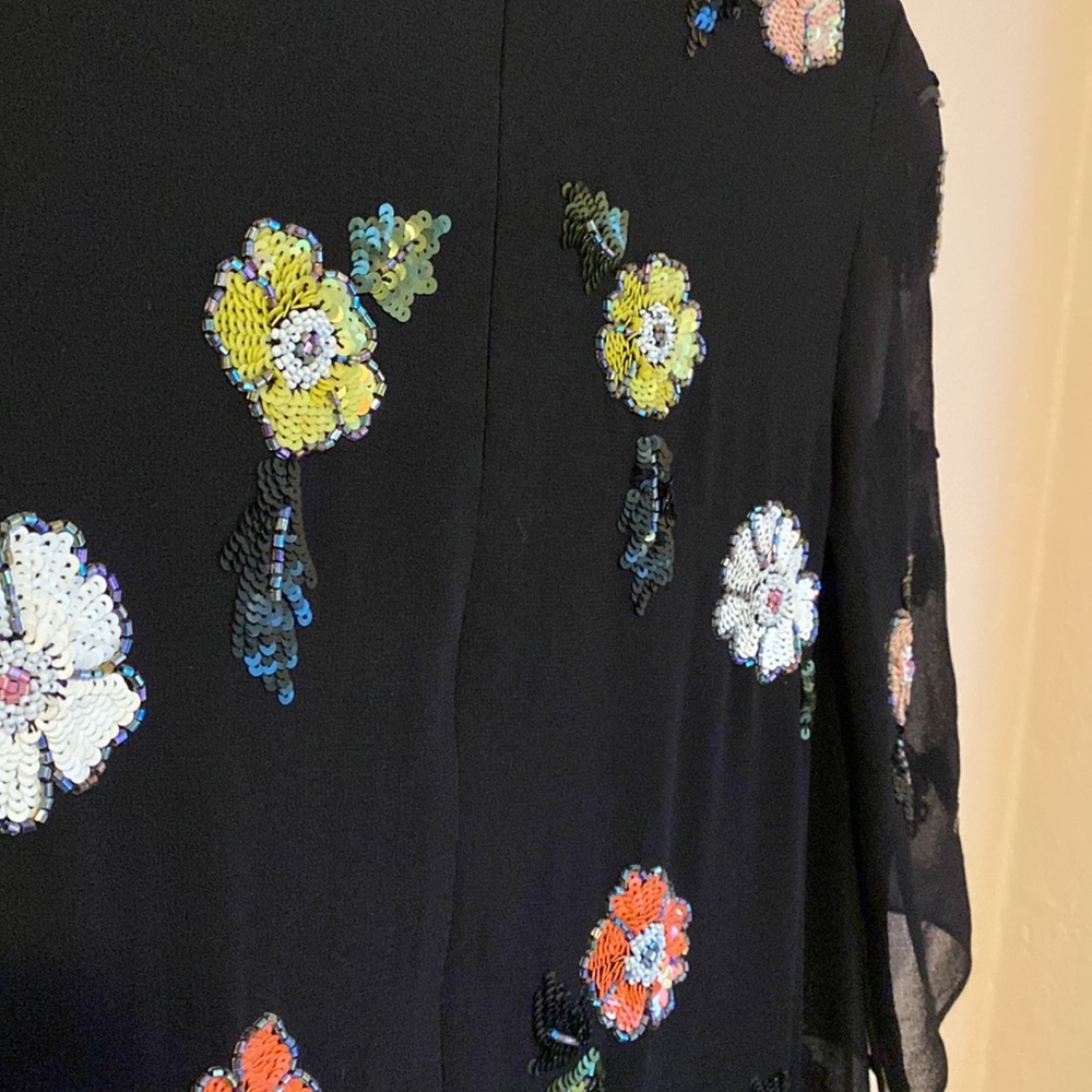 Needle&thread embellished black floral Locket dress size 2 - Picture 11 of 13